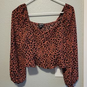 ❄️Animal print crop top